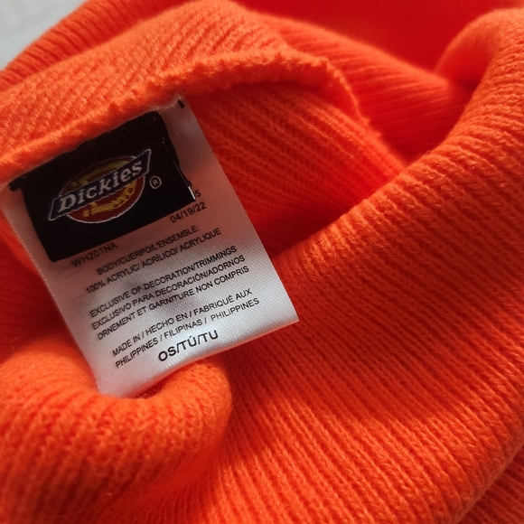 Dickies Men's Cuffed Beanie Hat Workwear Orange and green  One Size New - Picture 6 of 8